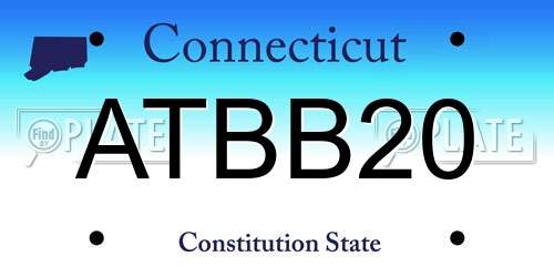 ATBB20 Connecticut License Plate