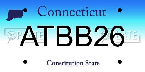 ATBB26 Connecticut License Plate