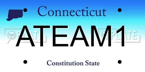 ATEAM1 Connecticut License Plate
