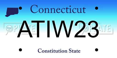 ATIW23 Connecticut License Plate