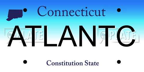 ATLANTC Connecticut License Plate