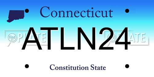 ATLN24 Connecticut License Plate