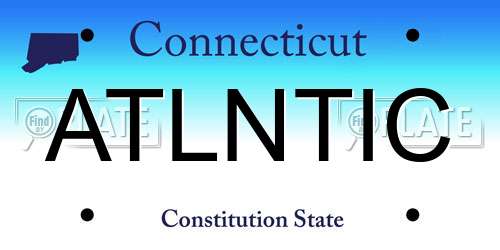 ATLNTIC Connecticut License Plate