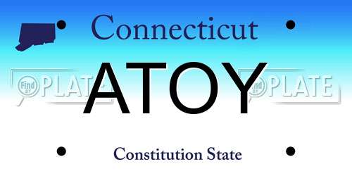 ATOY Connecticut License Plate