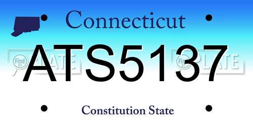 ATS5137 Connecticut License Plate