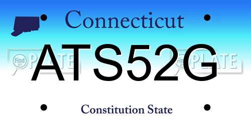 ATS52G Connecticut License Plate