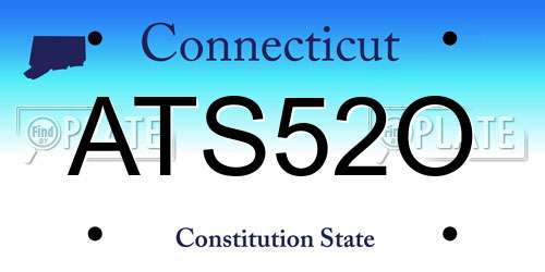 ATS52O Connecticut License Plate