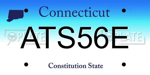 ATS56E Connecticut License Plate