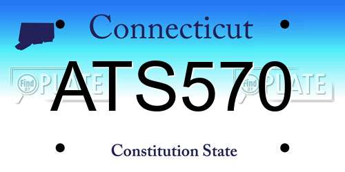 ATS570 Connecticut License Plate