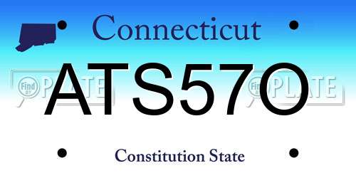 ATS57O Connecticut License Plate