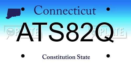 ATS82Q Connecticut License Plate