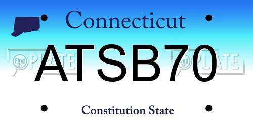 ATSB70 Connecticut License Plate