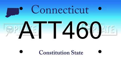 ATT460 Connecticut License Plate