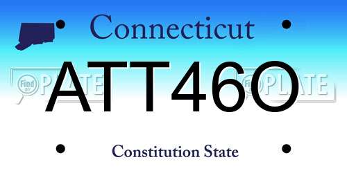 ATT46O Connecticut License Plate