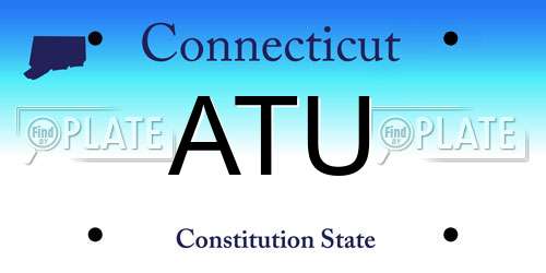 ATU Connecticut License Plate