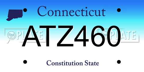 ATZ460 Connecticut License Plate