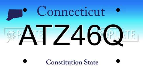 ATZ46Q Connecticut License Plate