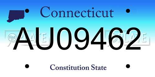 AU09462 Connecticut License Plate