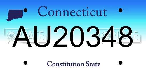 AU20348 Connecticut License Plate