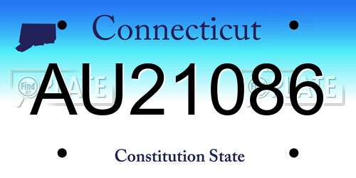 AU21086 Connecticut License Plate
