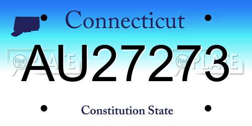 AU27273 Connecticut License Plate