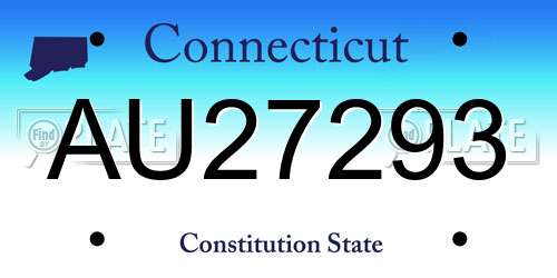 AU27293 Connecticut License Plate