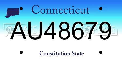 AU48679 Connecticut License Plate