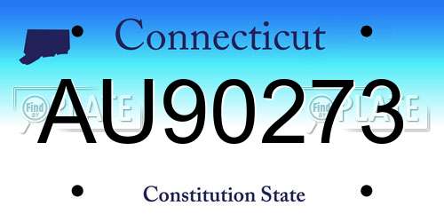 AU90273 Connecticut License Plate