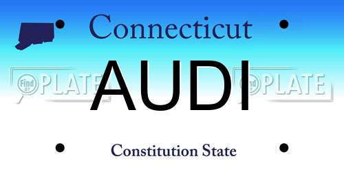 AUDI Connecticut License Plate