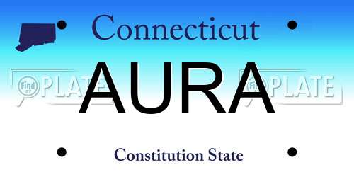 AURA Connecticut License Plate