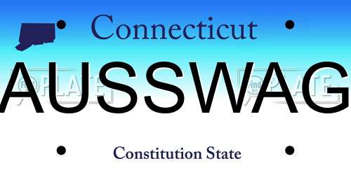 AUSSWAG Connecticut License Plate
