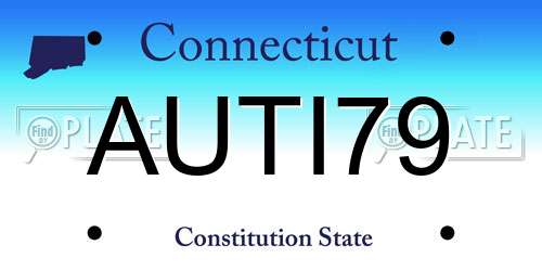 AUTI79 Connecticut License Plate