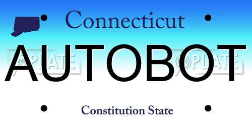 AUTOBOT Connecticut License Plate
