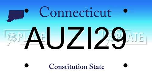 AUZI29 Connecticut License Plate