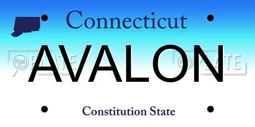 AVALON Connecticut License Plate