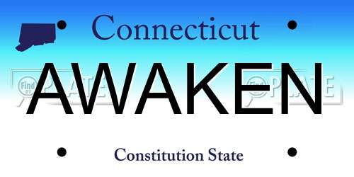 AWAKEN Connecticut License Plate