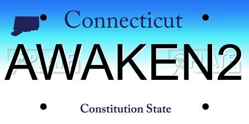 AWAKEN2 Connecticut License Plate