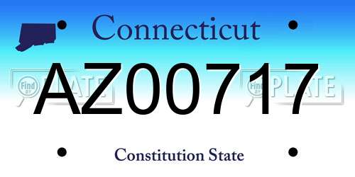 AZ00717 Connecticut License Plate