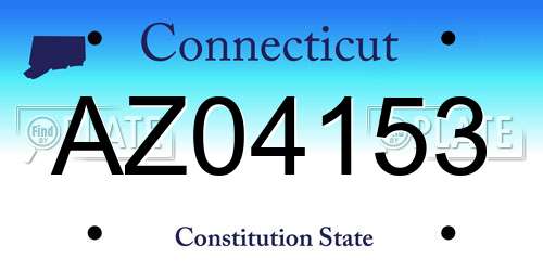 AZ04153 Connecticut License Plate