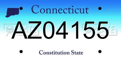AZ04155 Connecticut License Plate