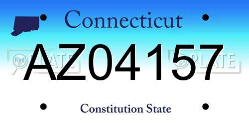AZ04157 Connecticut License Plate