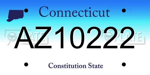 AZ10222 Connecticut License Plate