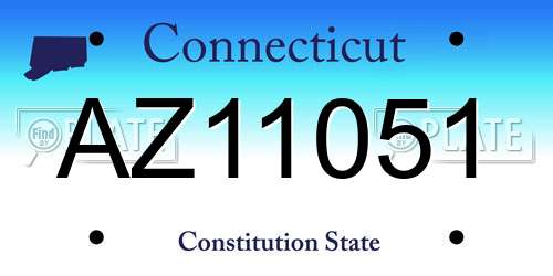 AZ11051 Connecticut License Plate