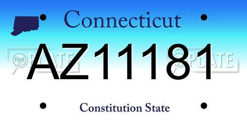 AZ11181 Connecticut License Plate