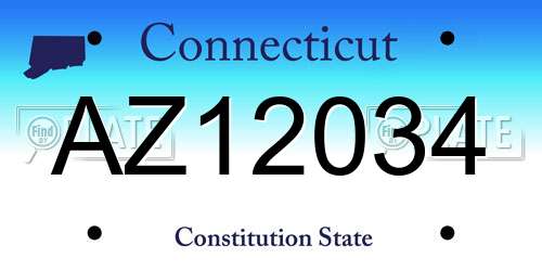 AZ12034 Connecticut License Plate
