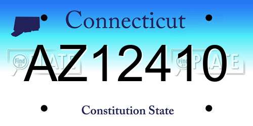 AZ12410 Connecticut License Plate