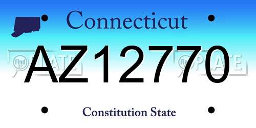 AZ12770 Connecticut License Plate