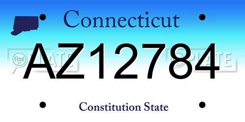 AZ12784 Connecticut License Plate