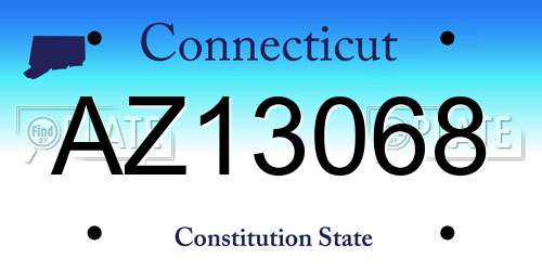 AZ13068 Connecticut License Plate
