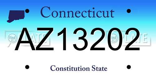 AZ13202 Connecticut License Plate